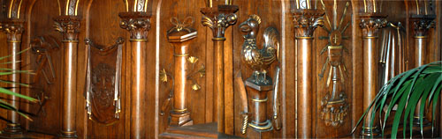 Meersel-Dreef, Arma Christi panel behind the altar